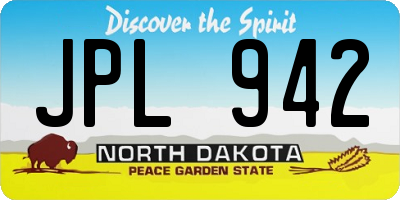 ND license plate JPL942