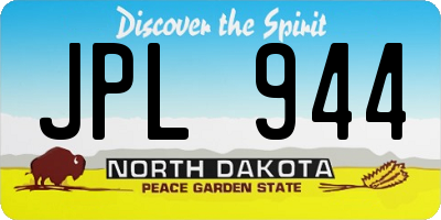 ND license plate JPL944