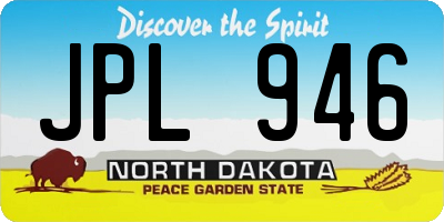 ND license plate JPL946