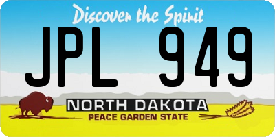 ND license plate JPL949