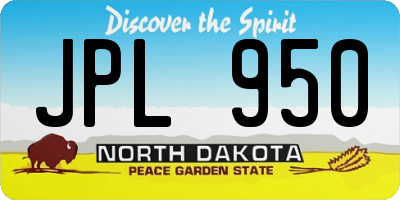 ND license plate JPL950