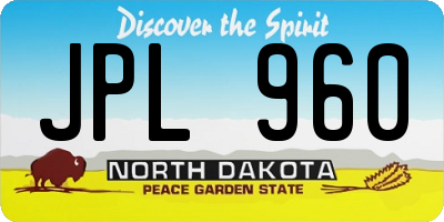 ND license plate JPL960