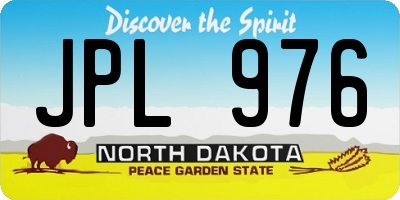 ND license plate JPL976