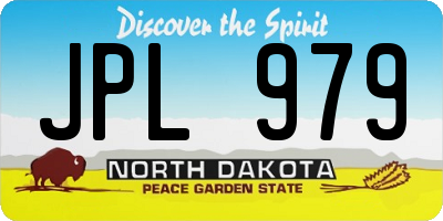 ND license plate JPL979
