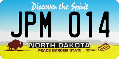 ND license plate JPM014