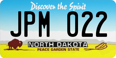 ND license plate JPM022