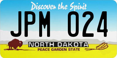 ND license plate JPM024