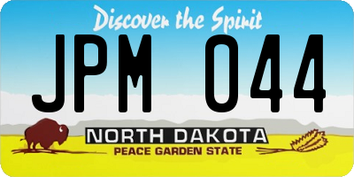 ND license plate JPM044