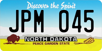 ND license plate JPM045