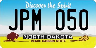 ND license plate JPM050