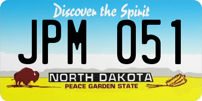 ND license plate JPM051