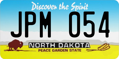 ND license plate JPM054