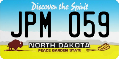 ND license plate JPM059
