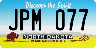 ND license plate JPM077