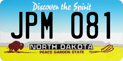 ND license plate JPM081