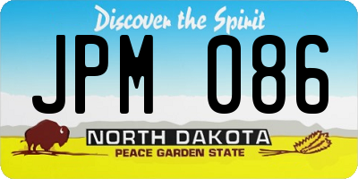 ND license plate JPM086
