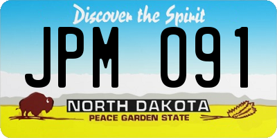 ND license plate JPM091