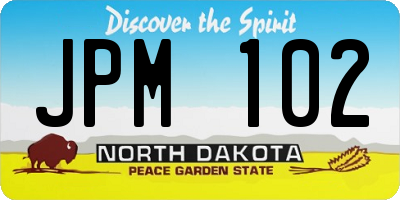ND license plate JPM102