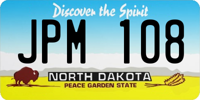 ND license plate JPM108