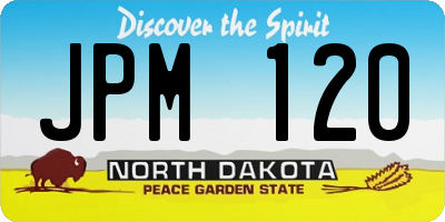 ND license plate JPM120