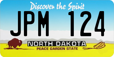 ND license plate JPM124