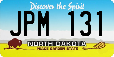 ND license plate JPM131