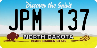 ND license plate JPM137