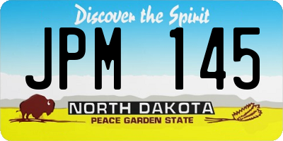 ND license plate JPM145