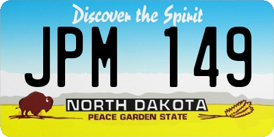 ND license plate JPM149