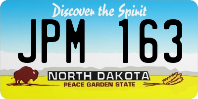 ND license plate JPM163