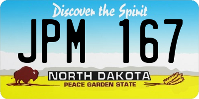 ND license plate JPM167