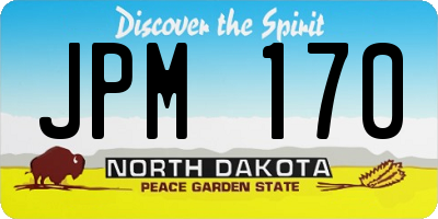 ND license plate JPM170