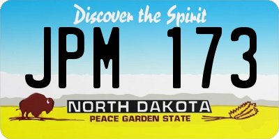 ND license plate JPM173