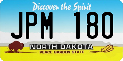 ND license plate JPM180