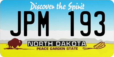 ND license plate JPM193