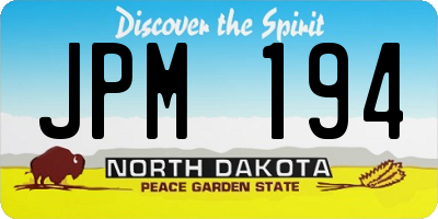 ND license plate JPM194