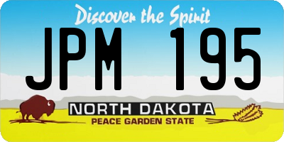 ND license plate JPM195