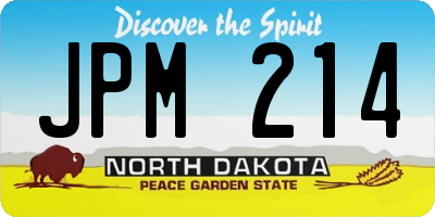 ND license plate JPM214