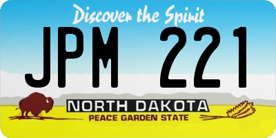 ND license plate JPM221