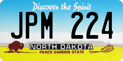 ND license plate JPM224