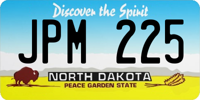 ND license plate JPM225