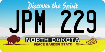 ND license plate JPM229