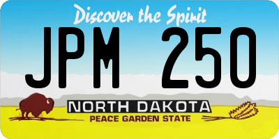 ND license plate JPM250