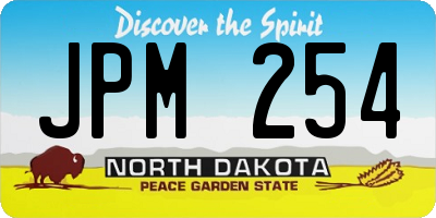 ND license plate JPM254