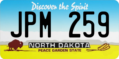 ND license plate JPM259