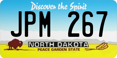 ND license plate JPM267