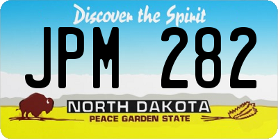 ND license plate JPM282