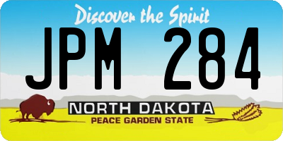 ND license plate JPM284