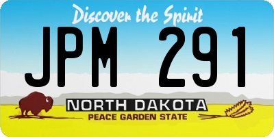 ND license plate JPM291