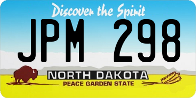 ND license plate JPM298